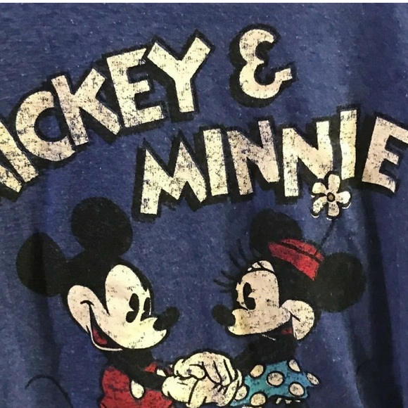 Disney Mickey & Minnie Mouse t-shirt blue size S - Picture 2 of 3